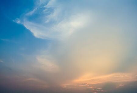 Nice vibrant twilight sky with cloudscapeの写真素材