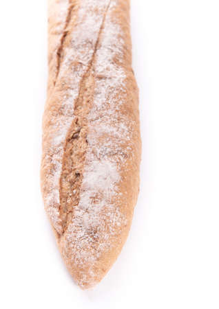 Long loaf isolated on white backgroundの写真素材