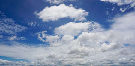 Nice blue sky with cloudsの写真素材