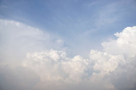 Nice clouds in blue sky, Nature backgroundの写真素材