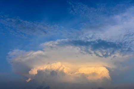 Nice clouds with blue sky backgroundの写真素材