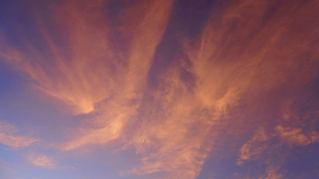 Dramatic sky with clouds, Twilight sky backgroundの写真素材