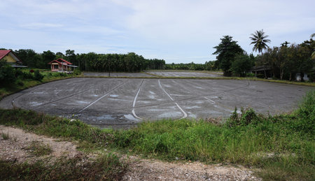 Mud at farm, Rest from plantation after harvestの写真素材