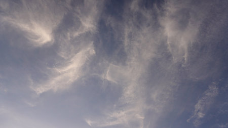 Clouds in blue sky backgroundの写真素材