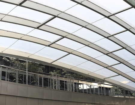 Translucent roof for saving energy, Building detailの写真素材