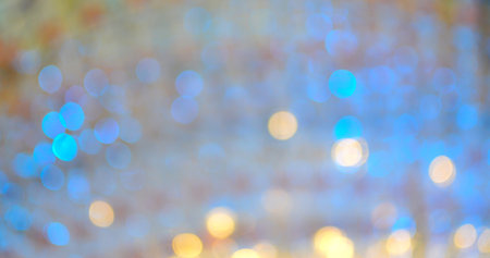 Blurred blue sparkles, Abstract background