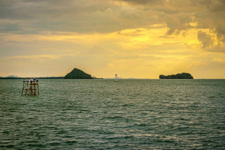 Sea in sunset