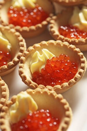 Closeup red salmon caviarの写真素材