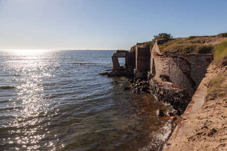 Western fort. Baltic Spit, Kaliningrad region, Russiaの写真素材