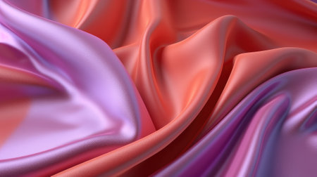 Deluxe silk cloth background with waves and drapery. Backdrop for fashion luxury designの素材