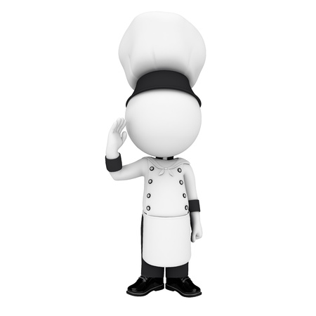 3d white people as chefの写真素材