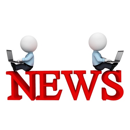 3d white people as service manの写真素材