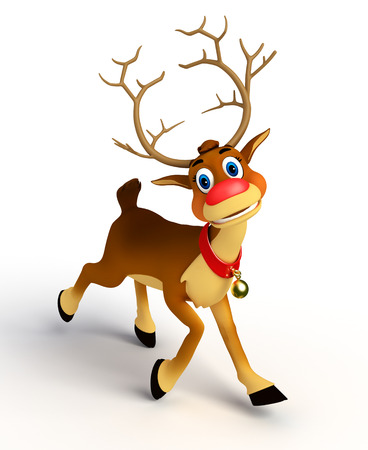 reindeer on blank backgroundの写真素材