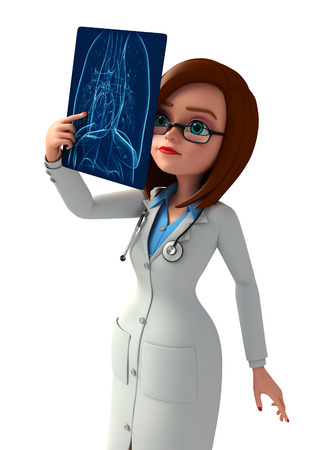 Doctor with X-rayの写真素材