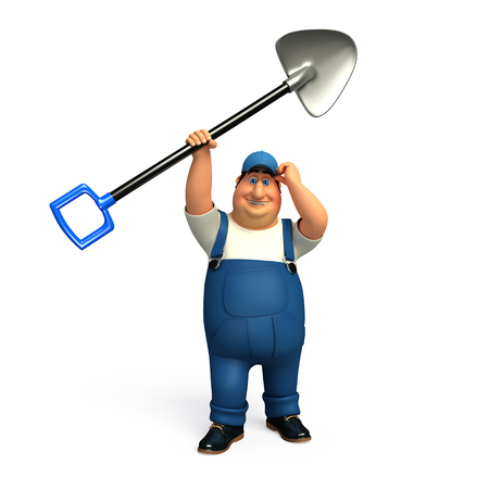 Mechanic with Spadeの写真素材