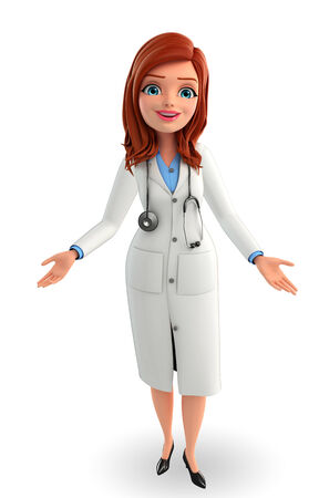 Illustration of Young Doctor の写真素材