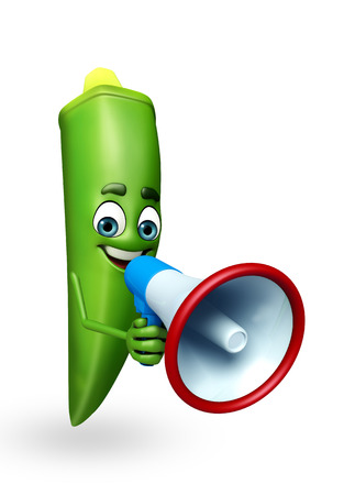 3d rendered illustration of ladyfinger cartoon characterの写真素材