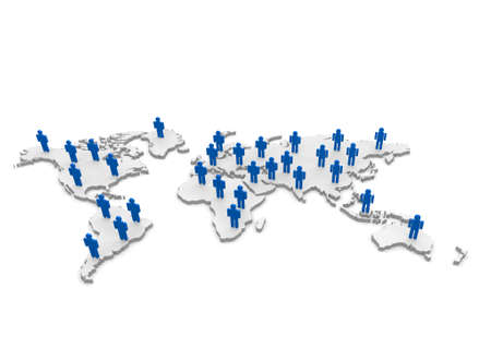 worldmap with people