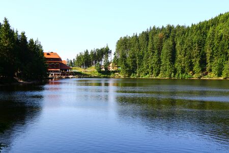 The Mummelsee in the Black Forestのeditorial素材