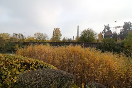 Autumn in the landscape park Duisburg-Nordの写真素材