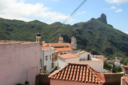 Small mountain village in the interior of Gran Canariaの写真素材