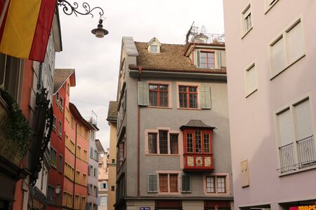 Historic buildings in the pedestrian area of ??Zurich
