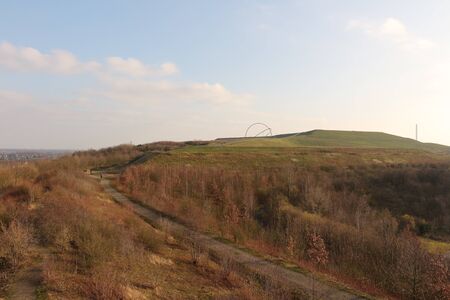 View of the dump Hoheward, einbem landscape park in the Ruhr areaの写真素材