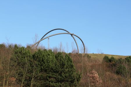 View of the planetarium in the landscape park Hoheward in the Ruhrgebietの写真素材