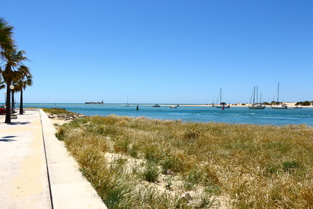The waterfront of Novo Sancti Petri on the Costa de la Luz in Andaluisen