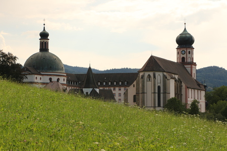 Monastery St. Trudpert in the M?nstertal in the Black Forestの写真素材