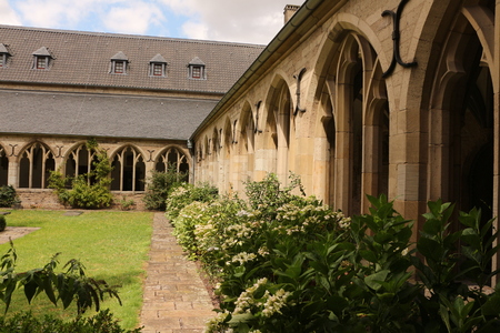 The cloister of the Xanten Cathedralの写真素材
