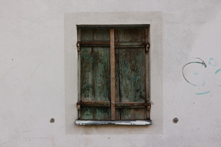 Old shutter in the center of Ingolstadtの写真素材