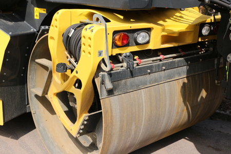 Detail of a steamroller