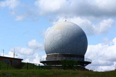View of the Radom on the summit of Wasserkuppe in the Rh?nの写真素材