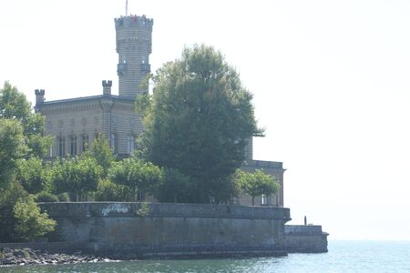 View of an old castle on Lake Constance bike path