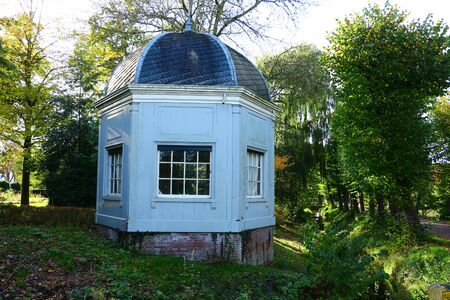 Small gazebo in the center of Loenen aan de Vecht in Hollandの写真素材
