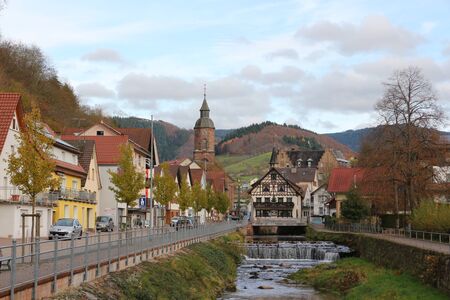 View of Oppenau in the Black Forestの写真素材
