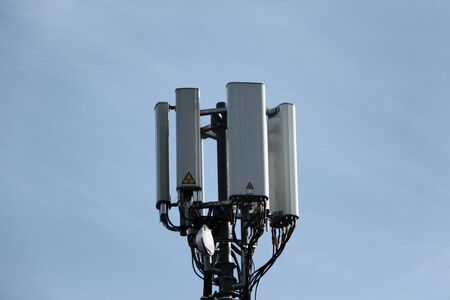 Antenna system in the center of Schmallenberg in the Sauerlandの写真素材