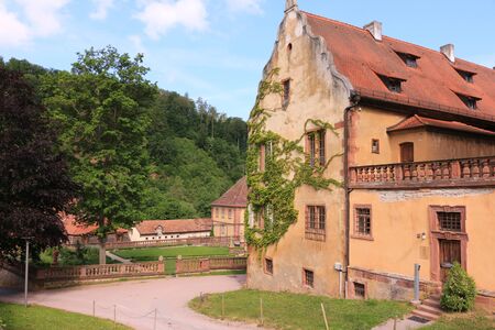 Historic building on the monastery grounds of Bronnbach Abbey in Wertheimの写真素材