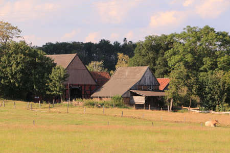 Idyllic farm in Menden in the Sauerlandのeditorial素材