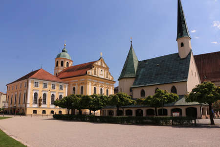 View of the Gnadenkapelle in the old town of AltÃ¶tting in Bavaria