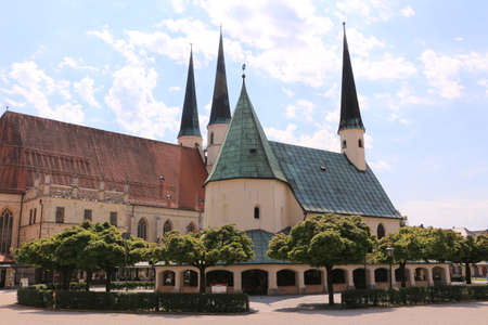 View of the Gnadenkapelle in the old town of AltÃ¶tting in Bavariaのeditorial素材