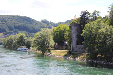 View of the Rhine near Bad Saeckingen in Baden-Wuerttemberg