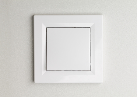Light switch, to turn off the lights. Closeup of switch only. Horizontal format.の写真素材