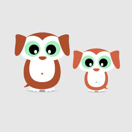 Cute chicken family Mother hen and Child chicken Illustration standing at clear background.のイラスト素材