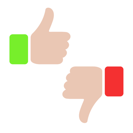 Thumbs up and thumbs down icon.のイラスト素材