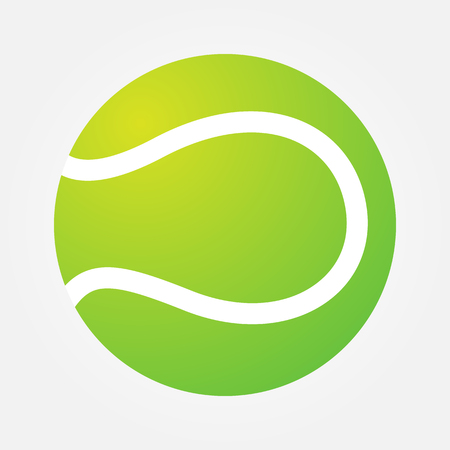 Ball tennis white sport design icon vector illustration eps 10. Tennis ball green on gray background isolatedのイラスト素材