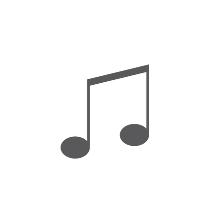 Note flat vector icon. Music sign symbolのイラスト素材