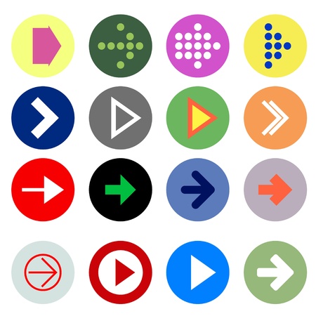 Arrow sign iconsのイラスト素材