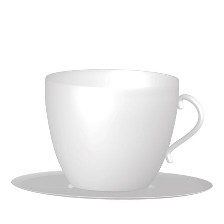 Empty coffe cup on saucerのイラスト素材